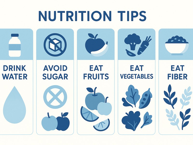 Infografica su consigli nutrizionali